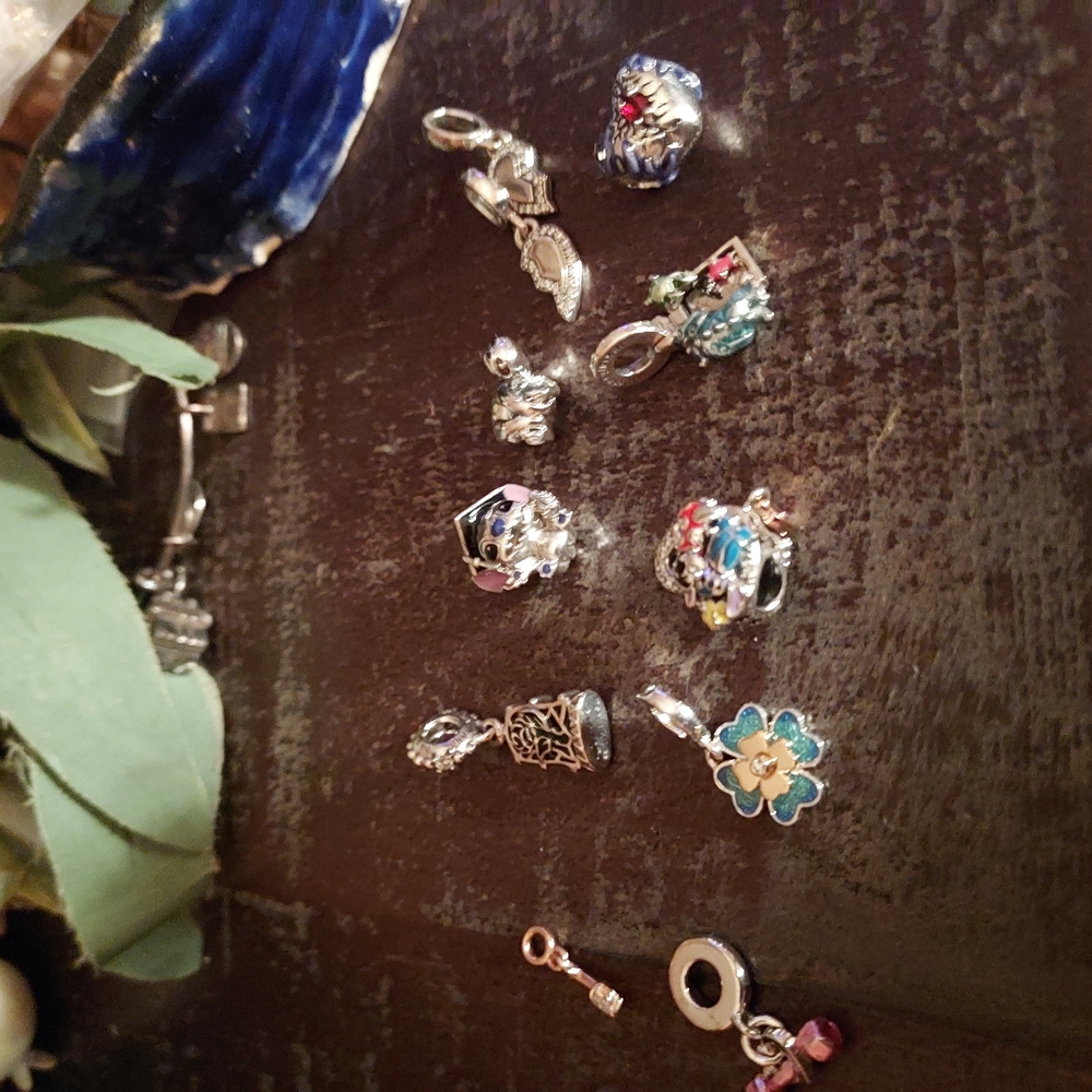 Pandora Silver and Blue Bracelet Collection